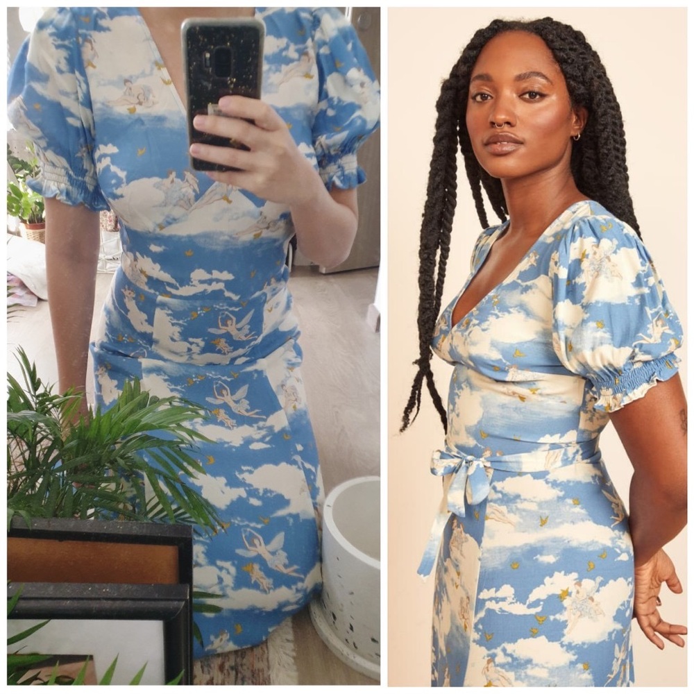 NWT Reformation Bee dress in Cielo